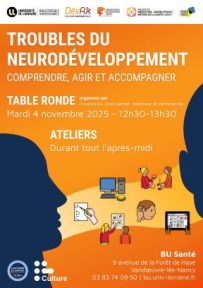 Lire la suite à propos de l’article Table ronde sur les Troubles neurodéveloppementaux : comprendre, agir et accompagner-C. Da Silva Genest